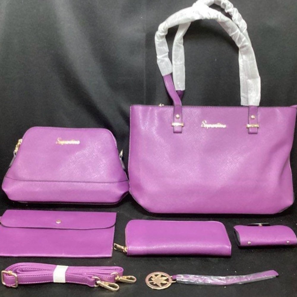NWT Purple Women's 6 pc Bag Set